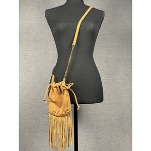 Small American Eagle Crossbody Bag Pouch Southwest Fringe Drawstring Adjustable‎